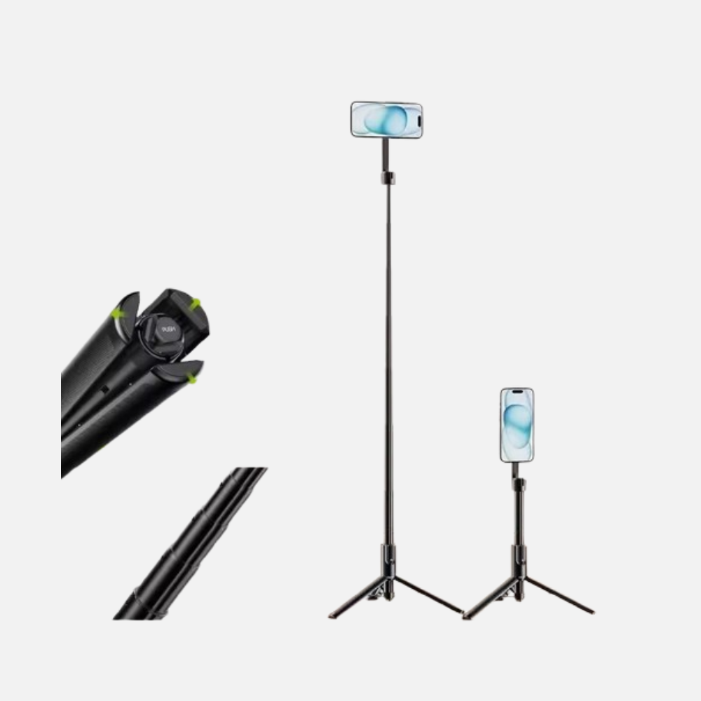 Magnetic Selfie Stick Tripod — Outdoor Phone Mount for iPhone & Android