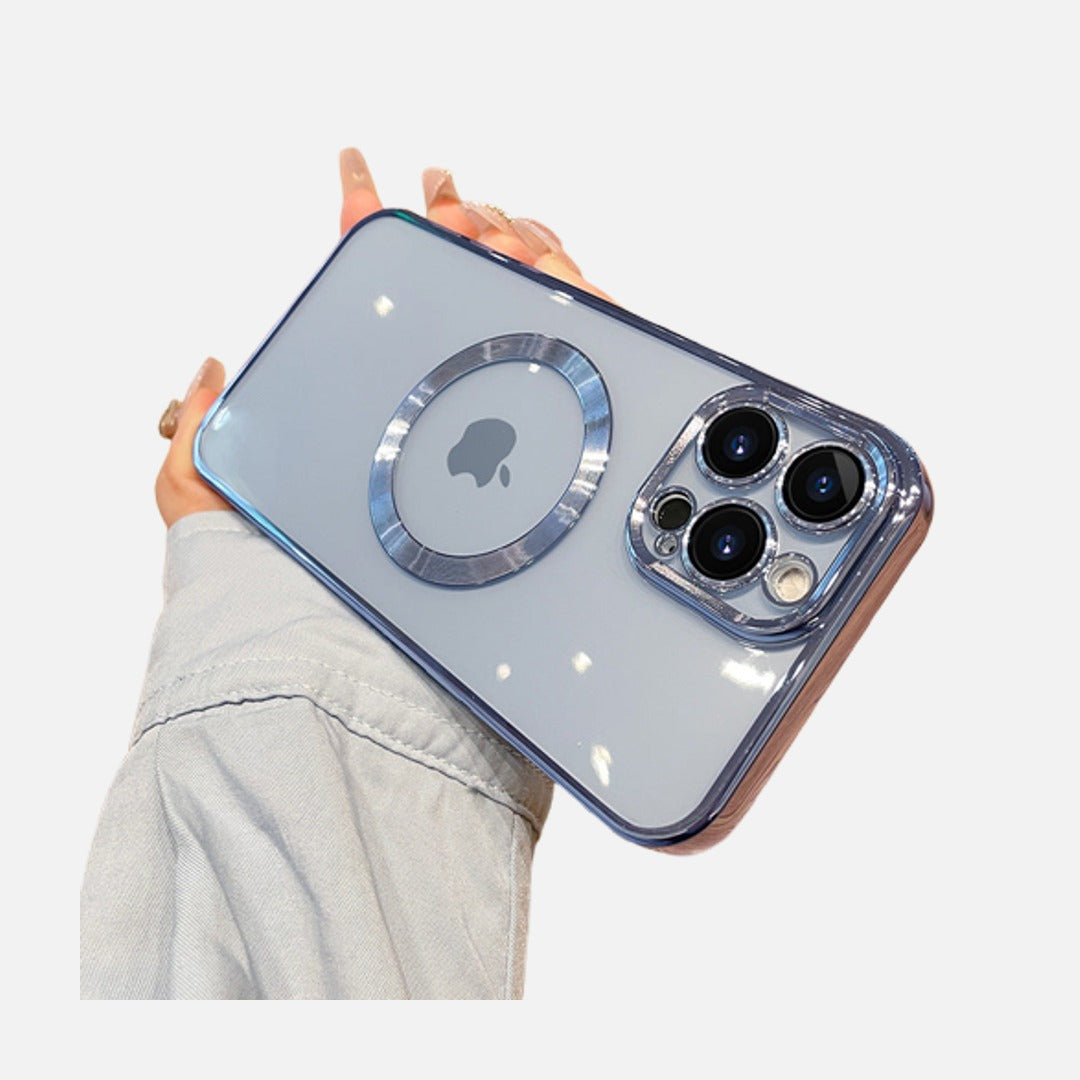 Magnetic Clear iPhone Case — Electroplated TPU