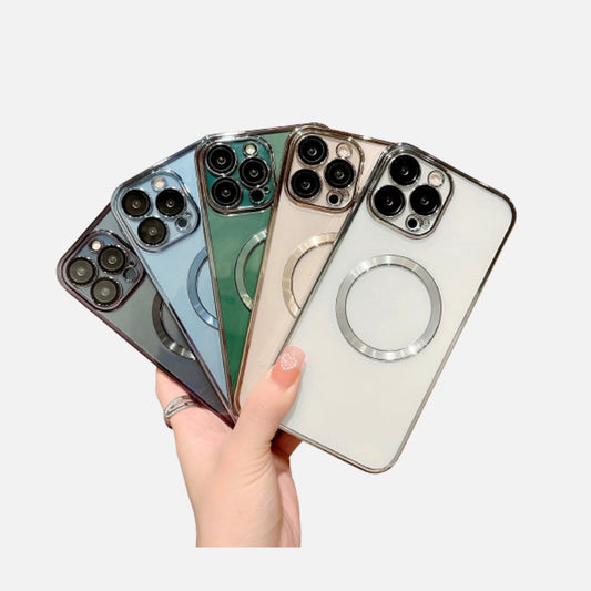 Magnetic Clear iPhone Case — Electroplated TPU