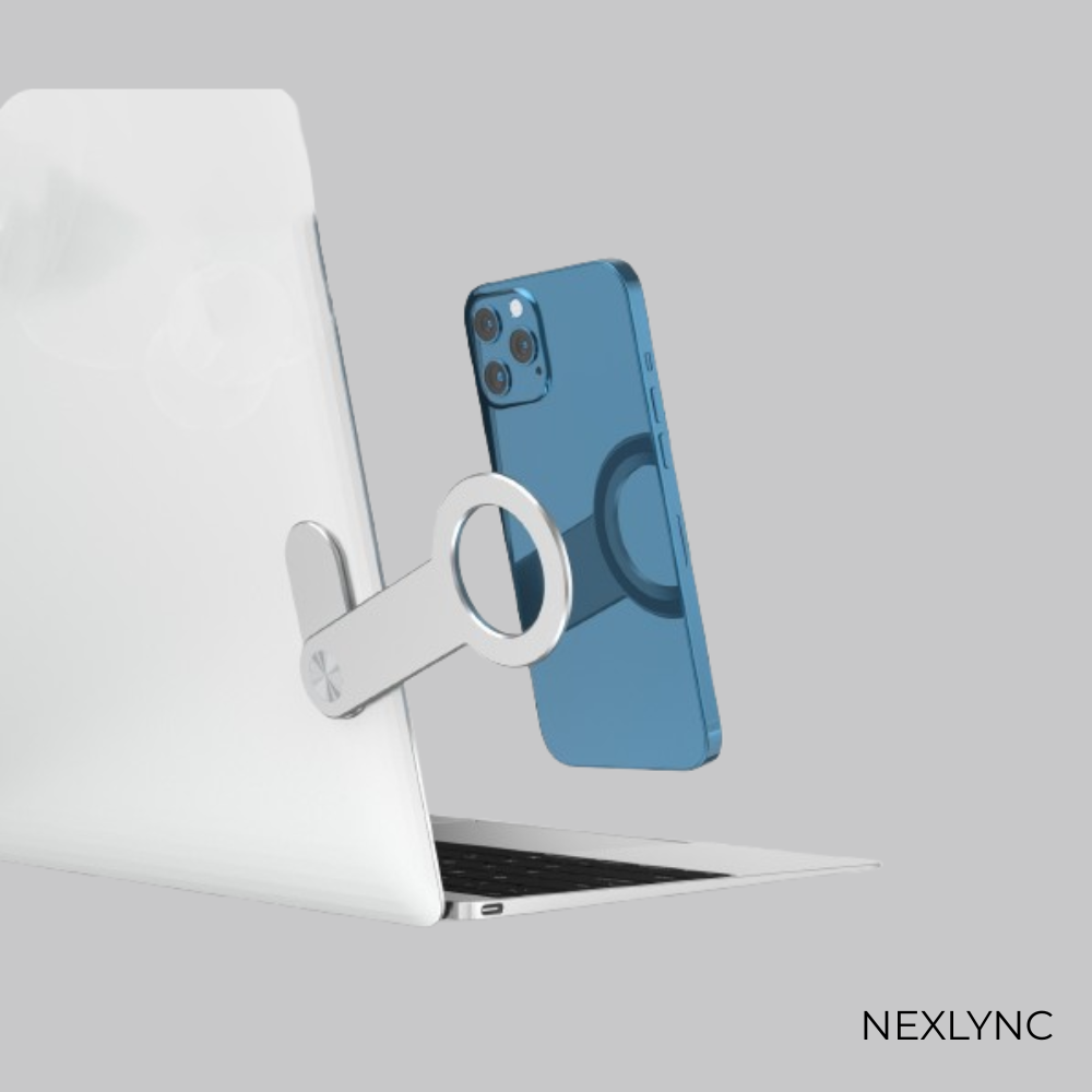 Magnetic Laptop Mount — iPhone Holder for Notebook & Monitor