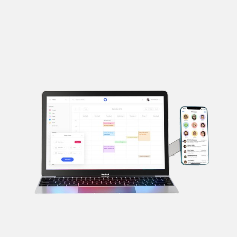 Magnetic Laptop Mount — iPhone Holder for Notebook & Monitor