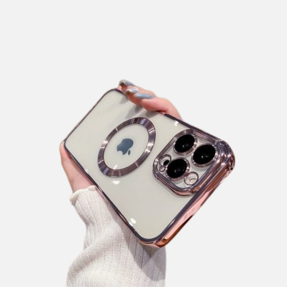 Magnetic Clear iPhone Case — Electroplated TPU