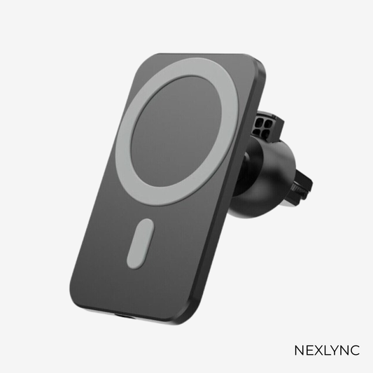 Magnetic Car Mount Charger — Wireless Charging Phone Holder