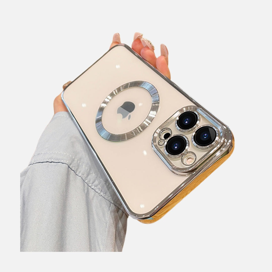 Magnetic Clear iPhone Case — Electroplated TPU