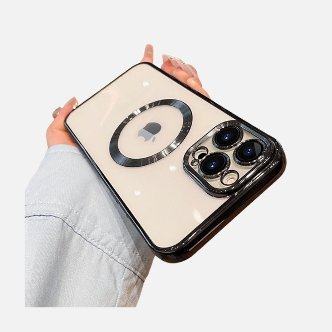 Magnetic Clear iPhone Case — Electroplated TPU