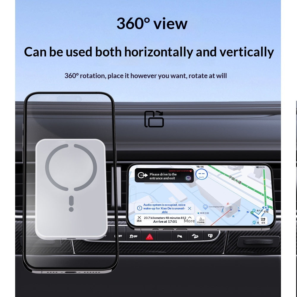 Magnetic Wireless Car Charger Black White — NEXLYNC