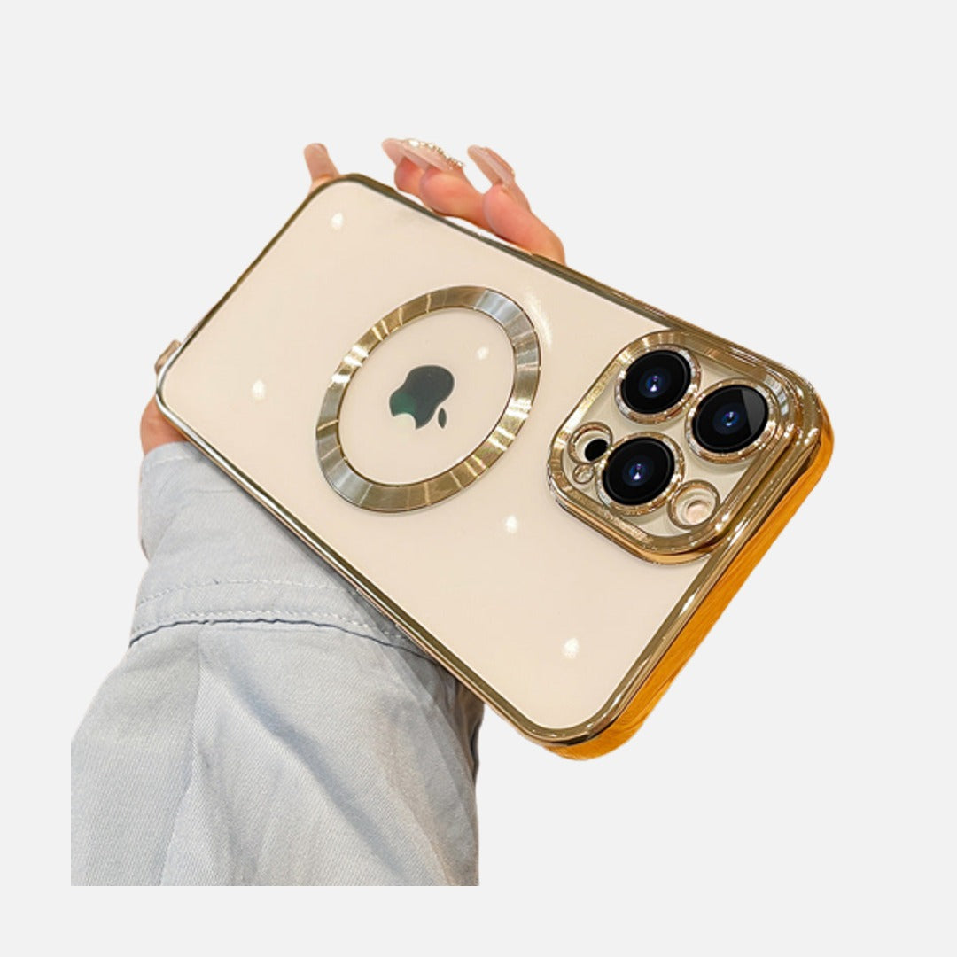 Magnetic Clear iPhone Case — Electroplated TPU